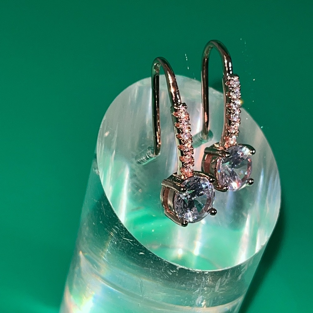925 rose gold earrings